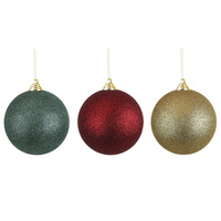 12cm Baubles Red, Gold or Green