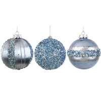 10cm Arctic Blue Bauble