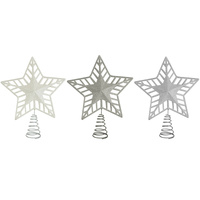 24cm Tree Topper Champagne, Silver or White