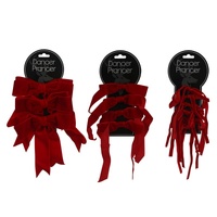 6pk Red Velvet Bows