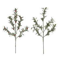 White or Red Berry Stem 58cm