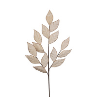 Ivory Velvet Leaf Stem 75cm