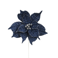 Blue Tweed Poinsettia 27cm