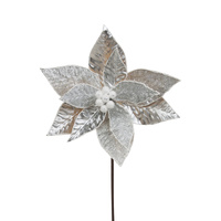 Silver Poinsettia 27cm