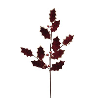 Burgundy Velvet Leaf Stem 70cm