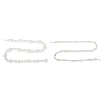 140cm Ball Garland White &amp; Silver