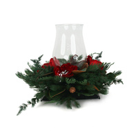 Candle Holder Single Red Magnolia