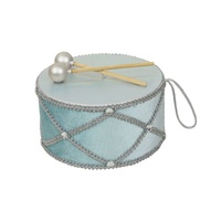 Pale Blue Drum 20x12cm