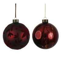 12cm Burgundy Baubles