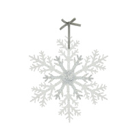 31cm Snowflake Clear &amp; Silver