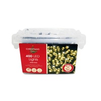 400 LED Fairy Lights Warm White Green Wire