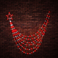 LED Watefall Star 200l Red White