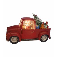 LED Santa in Ute with Tree