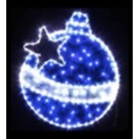 Led Ropelight Tinsel Bauble Blue