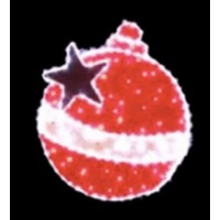 Led Ropelight Tinsel Bauble Red