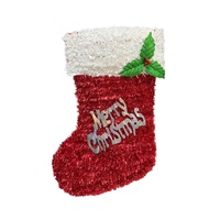 Tinsel Stocking Plaque 47x33cm