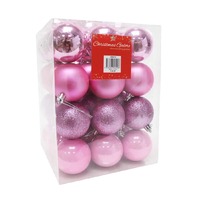 BAUBLES 60MM 36PC PINK CG