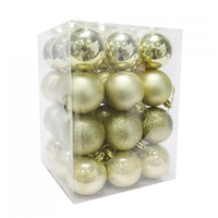 BAUBLES 60MM 36PC  GOLD