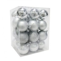BAUBLES 60MM 36PC  SILVER CG