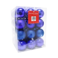 BAUBLES 60MM 36PC DARK BLUE CG..DISCONTINUED