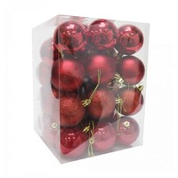 BAUBLES 60MM 36PC  RED CG