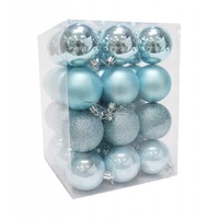 BAUBLES 60MM 36PC LIGHT BLUE CG