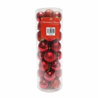 BAUBLES 40MM 32PC RED CG