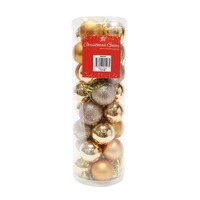 BAUBLES 40MM 32PC CHAMPAGNE CG