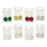 Earrings Bow/Star Metal 8 Asst....