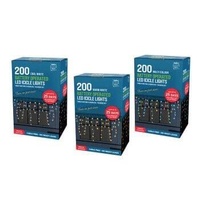 LED Icicle Lights 200 Timer Assorted