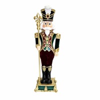 Green &amp; Burgundy Nutcracker