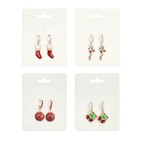 Diamante Drop Earrings Asst..