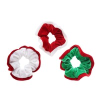 Hair Scrunchie Christmas Velvet Asst..