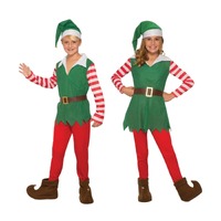 Elf Costume Kids 4pc Asst