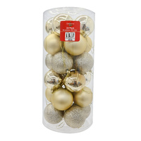 Baubles 80mm 24PK Champagne