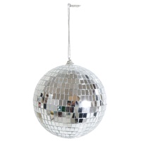 15cm Mirror Bauble Silver