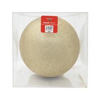 Bauble 30cm Glitter Champagne