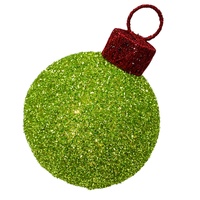 Mean Green Light Up Tinsel Bauble 20cm