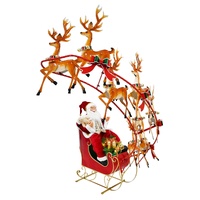 Flying Reindeer &amp; Sleigh 175cm
