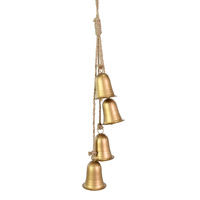 Bell with Rope Matte Gold