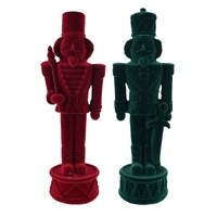 Flocked Nutcracker Soldier 24cm