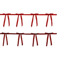 Velvet Ribbon Bow Garland 2.4m Asst