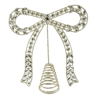 Tree Topper Jewelled Bow 21cm
