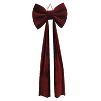 Giant Velvet Bow Burgundy