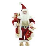 Santa Figurine Rich Burgundy 60cm