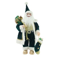 Santa Figurine Emerald Green 60cm 