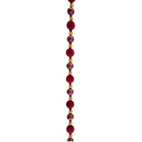Flocked Bauble Garland 2.1m Burgundy