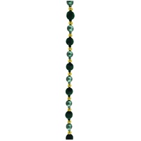 Flocked Bauble Garland Green 2.1m