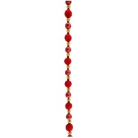 Flocked Bauble Garland Red 2.1m