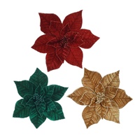 Poinsettia Embossed - Clip